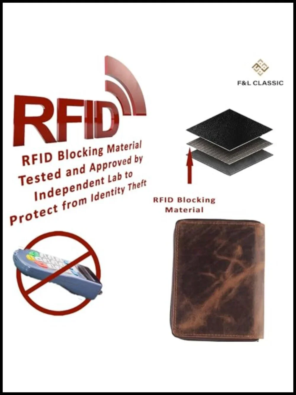 Full Grain Leather RFID Blocking Passport Wallet Travel Document Holder Zip